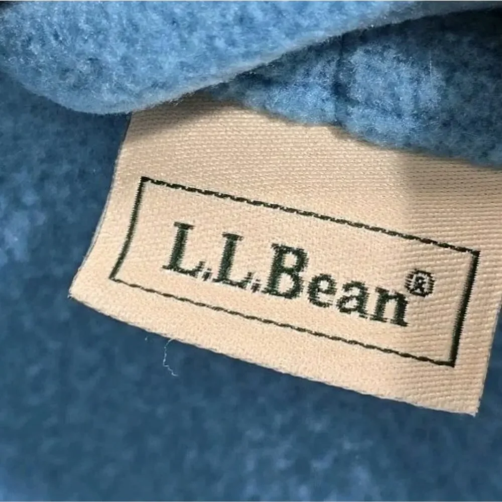 LL Bean Robe Kids 4 Blue Fleece Boys Girls Housecoat Bath Fleece Youth Vintage
